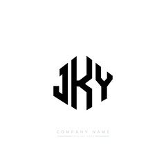 JKY letter logo design with polygon shape. JKY polygon logo monogram. JKY cube logo design. JKY hexagon vector logo template white and black colors. JKY monogram, JKY business and real estate logo. 