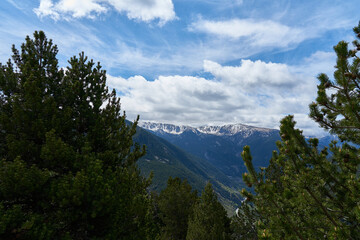 Cityscape of Andorra in summer.