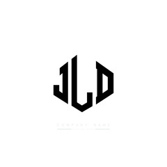 JLD letter logo design with polygon shape. JLD polygon logo monogram. JLD cube logo design. JLD hexagon vector logo template white and black colors. JLD monogram, JLD business and real estate logo. 