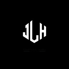 JLH letter logo design with polygon shape. JLH polygon logo monogram. JLH cube logo design. JLH hexagon vector logo template white and black colors. JLH monogram, JLH business and real estate logo. 