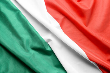 Italian flag as background, closeup