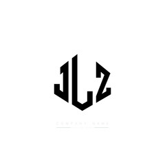 JLZ letter logo design with polygon shape. JLZ polygon logo monogram. JLZ cube logo design. JLZ hexagon vector logo template white and black colors. JLZ monogram, JLZ business and real estate logo. 