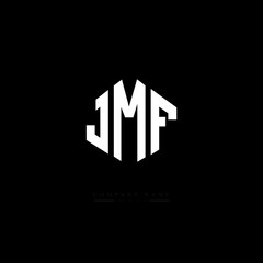 JMF letter logo design with polygon shape. JMF polygon logo monogram. JMF cube logo design. JMF hexagon vector logo template white and black colors. JMF monogram, JMF business and real estate logo. 