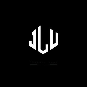JLU letter logo design with polygon shape. JLU polygon logo monogram. JLU cube logo design. JLU hexagon vector logo template white and black colors. JLU monogram, JLU business and real estate logo. 