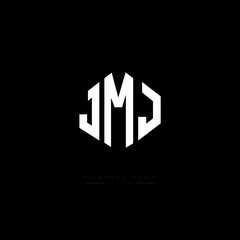 JMJ letter logo design with polygon shape. JMJ polygon logo monogram. JMJ cube logo design. JMJ hexagon vector logo template white and black colors. JMJ monogram, JMJ business and real estate logo. 