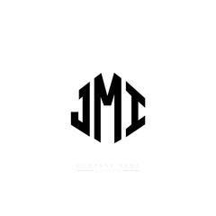 JMI letter logo design with polygon shape. JMI polygon logo monogram. JMI cube logo design. JMI hexagon vector logo template white and black colors. JMI monogram, JMI business and real estate logo. 