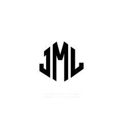 JML letter logo design with polygon shape. JML polygon logo monogram. JML cube logo design. JML hexagon vector logo template white and black colors. JML monogram, JML business and real estate logo. 