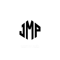 JMP letter logo design with polygon shape. JMP polygon logo monogram. JMP cube logo design. JMP hexagon vector logo template white and black colors. JMP monogram, JMP business and real estate logo. 