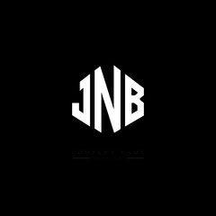 JNB letter logo design with polygon shape. JNB polygon logo monogram. JNB cube logo design. JNB hexagon vector logo template white and black colors. JNB monogram, JNB business and real estate logo. 