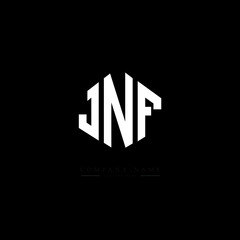 JNF letter logo design with polygon shape. JNF polygon logo monogram. JNF cube logo design. JNF hexagon vector logo template white and black colors. JNF monogram, JNF business and real estate logo. 