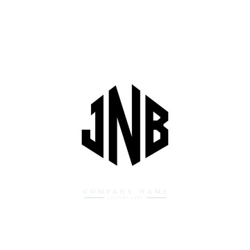 JNB letter logo design with polygon shape. JNB polygon logo monogram. JNB cube logo design. JNB hexagon vector logo template white and black colors. JNB monogram, JNB business and real estate logo. 