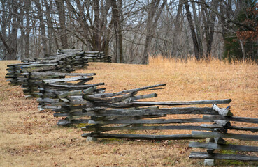 Obraz premium Fence at Fort Donelson National Battlefield