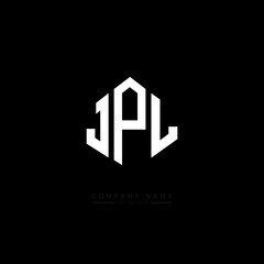 JPL letter logo design with polygon shape. JPL polygon logo monogram. JPL cube logo design. JPL hexagon vector logo template white and black colors. JPL monogram, JPL business and real estate logo. 