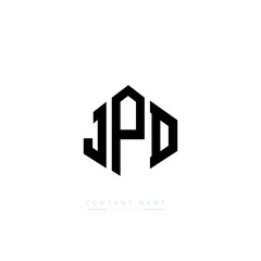 JPD letter logo design with polygon shape. JPD polygon logo monogram. JPD cube logo design. JPD hexagon vector logo template white and black colors. JPD monogram, JPD business and real estate logo. 