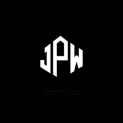 JPW letter logo design with polygon shape. JPW polygon logo monogram. JPW cube logo design. JPW hexagon vector logo template white and black colors. JPW monogram, JPW business and real estate logo. 