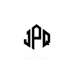 JPQ letter logo design with polygon shape. JPQ polygon logo monogram. JPQ cube logo design. JPQ hexagon vector logo template white and black colors. JPQ monogram, JPQ business and real estate logo. 