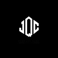 Fototapeta premium JQC letter logo design with polygon shape. JQC polygon logo monogram. JQC cube logo design. JQC hexagon vector logo template white and black colors. JQC monogram, JQC business and real estate logo. 