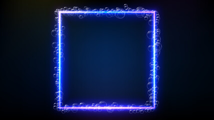 abstract background of futuristic technology bubble glowing frame
