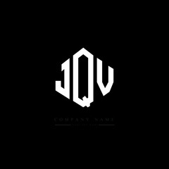 JQV letter logo design with polygon shape. JQV polygon logo monogram. JQV cube logo design. JQV hexagon vector logo template white and black colors. JQV monogram, JQV business and real estate logo. 
