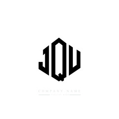 JQU letter logo design with polygon shape. JQU polygon logo monogram. JQU cube logo design. JQU hexagon vector logo template white and black colors. JQU monogram, JQU business and real estate logo. 