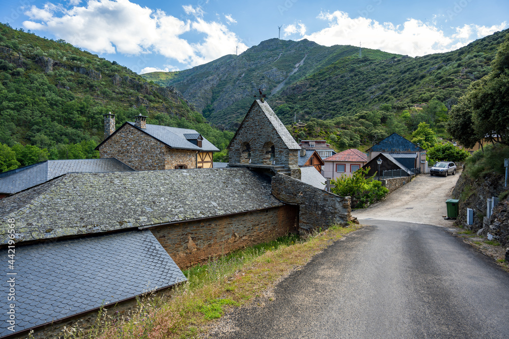 Canvas Prints View of the picturesque village of San Facundo in the BIerzo region of Spain.