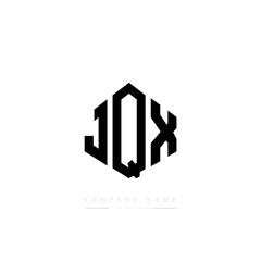 Fototapeta premium JQX letter logo design with polygon shape. JQX polygon logo monogram. JQX cube logo design. JQX hexagon vector logo template white and black colors. JQX monogram, JQX business and real estate logo. 