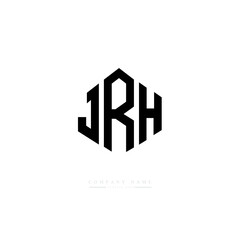 JRH letter logo design with polygon shape. JRH polygon logo monogram. JRH cube logo design. JRH hexagon vector logo template white and black colors. JRH monogram, JRH business and real estate logo. 