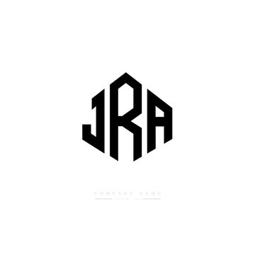 JRA letter logo design with polygon shape. JRA polygon logo monogram. JRA cube logo design. JRA hexagon vector logo template white and black colors. JRA monogram, JRA business and real estate logo. 
