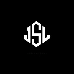 JSL letter logo design with polygon shape. JSL polygon logo monogram. JSL cube logo design. JSL hexagon vector logo template white and black colors. JSL monogram, JSL business and real estate logo. 