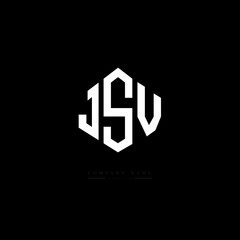 JSV letter logo design with polygon shape. JSV polygon logo monogram. JSV cube logo design. JSV hexagon vector logo template white and black colors. JSV monogram, JSV business and real estate logo. 