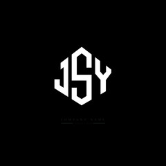 JSY letter logo design with polygon shape. JSY polygon logo monogram. JSY cube logo design. JSY hexagon vector logo template white and black colors. JSY monogram, JSY business and real estate logo. 