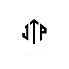 JTP letter logo design with polygon shape. JTP polygon logo monogram. JTP cube logo design. JTP hexagon vector logo template white and black colors. JTP monogram, JTP business and real estate logo. 