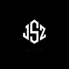 JSZ letter logo design with polygon shape. JSZ polygon logo monogram. JSZ cube logo design. JSZ hexagon vector logo template white and black colors. JSZ monogram, JSZ business and real estate logo. 