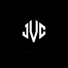 JVC letter logo design with polygon shape. JVC polygon logo monogram. JVC cube logo design. JVC hexagon vector logo template white and black colors. JVC monogram, JVC business and real estate logo. 