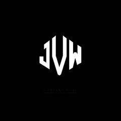 JVW letter logo design with polygon shape. JVW polygon logo monogram. JVW cube logo design. JVW hexagon vector logo template white and black colors. JVW monogram, JVW business and real estate logo. 