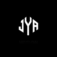 JYA letter logo design with polygon shape. JYA polygon logo monogram. JYA cube logo design. JYA hexagon vector logo template white and black colors. JYA monogram, JYA business and real estate logo. 