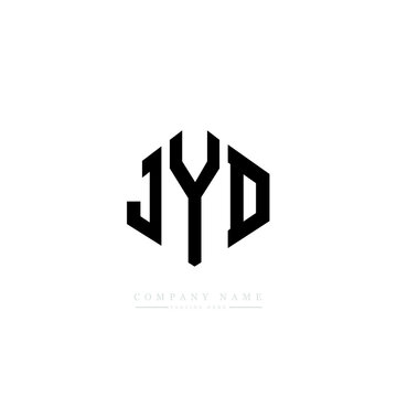 JYD letter logo design with polygon shape. JYD polygon logo monogram. JYD cube logo design. JYD hexagon vector logo template white and black colors. JYD monogram, JYD business and real estate logo. 