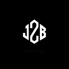Fototapeta premium JZB letter logo design with polygon shape. JZB polygon logo monogram. JZB cube logo design. JZB hexagon vector logo template white and black colors. JZB monogram, JZB business and real estate logo. 
