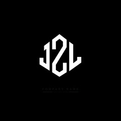 Fototapeta premium JZL letter logo design with polygon shape. JZL polygon logo monogram. JZL cube logo design. JZL hexagon vector logo template white and black colors. JZL monogram, JZL business and real estate logo. 