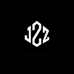 JZZ letter logo design with polygon shape. JZZ polygon logo monogram. JZZ cube logo design. JZZ hexagon vector logo template white and black colors. JZZ monogram, JZZ business and real estate logo. 