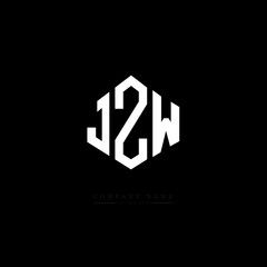 Fototapeta premium JZW letter logo design with polygon shape. JZW polygon logo monogram. JZW cube logo design. JZW hexagon vector logo template white and black colors. JZW monogram, JZW business and real estate logo. 