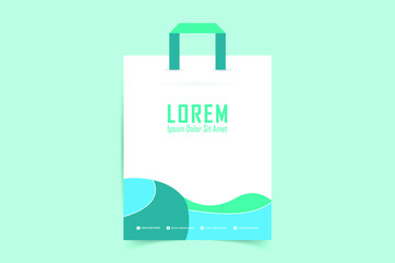 Custom shopping bag design. Company Shopping Bags Design. Realistic shopping bag design for mockup. Vector illustrations