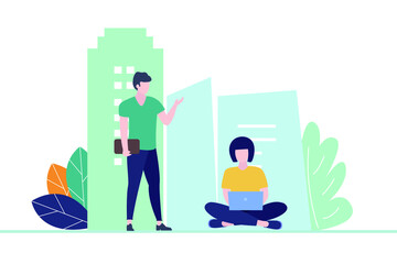 people who work in the city