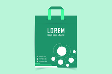 Custom shopping bag design. Company Shopping Bags Design. Realistic shopping bag design for mockup. Vector illustrations