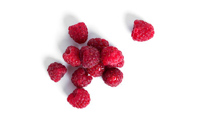Raspberry isolated on a white background. Raspberries.