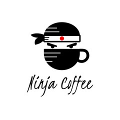 Japan ninja coffee logo vector illustration © ARIO