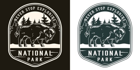 National park vintage logotype