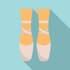Ballerina feets icon flat vector. Dance girl foot © anatolir