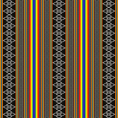Ethnic geometric patterns for a rainbow background or wallpaper.