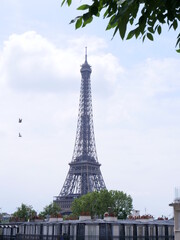 Fototapeta na wymiar The Eiffel tower in Paris. The 24th june 2021, France.